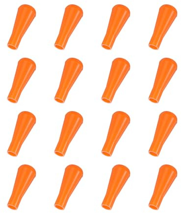 PATIKIL Soft Rubber Arrowhead, 16 Pcs Safety Archery Arrow Tips Practice Tips Broad Heads Replacements Arrow Points for Hunting Outdoor Archery Game Practice, Orange
