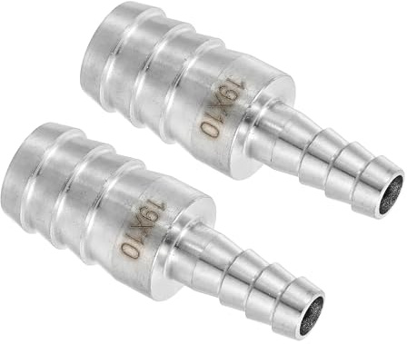 QUARKZMAN 2Pcs 3/4 to 3/8 Raccordi Tubo Riduttore a Innesto, 304 Acciaio Inossidabile Raccordi Tubo Adattatore igienico per Sistemi a Vuoto, Connessioni Tubi Industriali, Argento