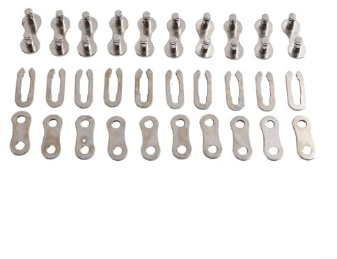 Sumsoctober 10 eslabones de cadena de bicicleta, para cadena rápida, conector de enlace de cadena para bicicleta de montaña de carretera de una sola velocidad, accesorios de conector maestro