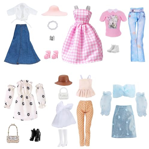 UJBVCX 26 Piezas Ropa y Accesorios para Muñecas, Juegos de Ropa Elegante, Vestido de Princesa, Trajes de Vestir para 11.5 Pulgadas 30 cm Muñeca de Niñas