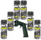LudwigLacke Schwarz matt 6 Spraydosen Autolack je 400ml mit Spraydosengriff Haltegriff