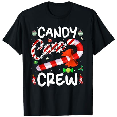 Candy Cane Crew Funny Christmas Candy Lover Cadeaux de Noël T-Shirt