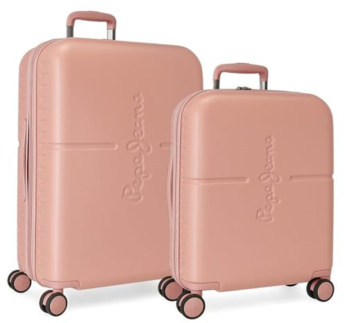 Pepe Jeans Highlight Koffer-Set, 48 x 70 x 28 cm, Rosa, 48x70x28 cms, Kofferset