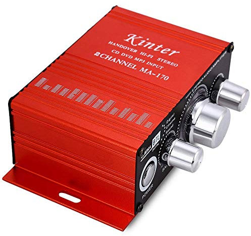 Fasizi MA-170 Amplificatore di Potenza per Auto Lettore Digitale HiFi Stereo 2CH 20W RMS CD Dvd MP3 Subwoofer Home AMP
