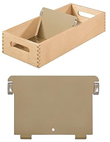 HAN Holz - quer Karteikarten inkl. + HAN Stützplatte DIN A6 quer + HAN Leitkarte DIN A6, Karteiregister, Leitregister Register A - Z