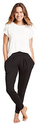 Boody | Women's Downtime Lounge Pants | Organic Bamboo Loungewear | Pyjama Trousers | Black | X-Large