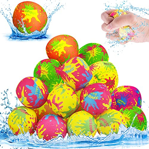 Boules à Bombes à Eau 16 Pièces, Bombe à Eau Splash Balles, Petite Boule à Eau, pour Fête D'été Jeux D'eau et de Plage, Réservé aux 15 Ans et Plus