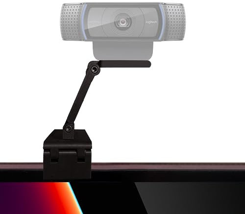 Calibra Webcam-Halterung - Webcam-Halterung kompatibel mit Logitech C920, Logitech Brio 4K, Elgato und allen Webcams mit einer Gewindeschraube