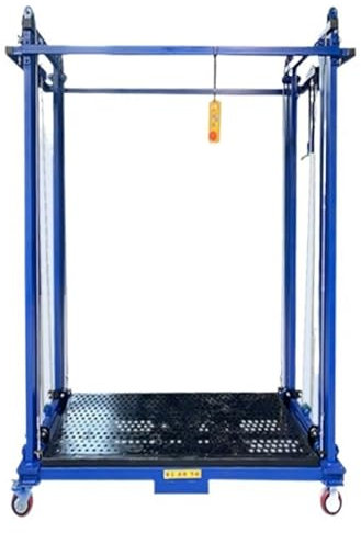 Andamio Plataforma elevadora de andamios eléctrica con control remoto, máquina elevadora multifuncional for decoración de construcción interior, material de acero resistente Andamios ( Size : Rise 2M