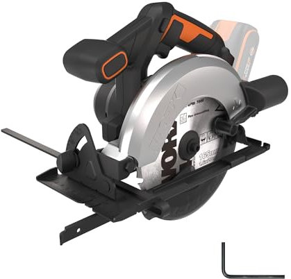 WORX | Sierra circular a batería WX526.9 | 20V | Disco 165 mm | ángulo de inclinación de 0-50° | ajuste sin herramientas | corte máximo de 55 mm (90°) | diseño compacto | Sin batería ni cargador