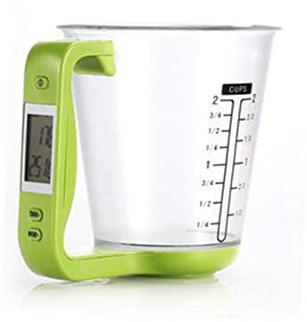 Cabilock 1000g Messbecher Digital Lcd-display Kapazität Pc-körper Abs-griff Für Kaffee Getränke Und Zubereitung Bei C- c Betriebstemperatur