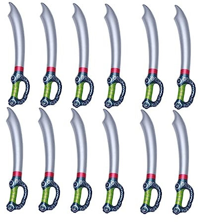 YARNOW 12Pièces Couteaux De Pirate Gonflables pour Garçon Fille Accessoires De Jeu De Rôle Amusants Et Décoratifs