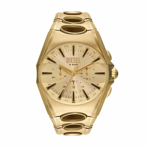 Diesel D Curve Orologio Uomo, Movimento Cronografo al Quarzo con cinturino in acciaio inossidabile pelle o silicone