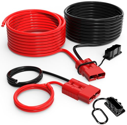 ATOLS 24 FT 4 Gauge 4 AWG Winch Wiring Kit - Heavy Duty Copper Winch Power Cable with Quick Disconnect Connector for Towing & Off-Road Winch Accessories