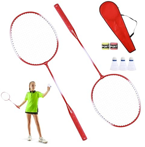 Bärbart badmintonset för 2 spelare – 670 mm 26,38 tum, måttlig kontroll