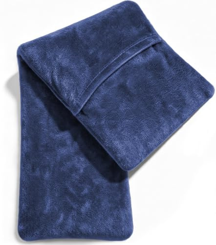 uncn Kirschkernkissen Mikrowelle 43x13 cm, 780g Körnerkissen Nacken Schulter, Wärmekissen Mikrowelle mit abnehmbarer und waschbarer Außenhülle, Navyblau