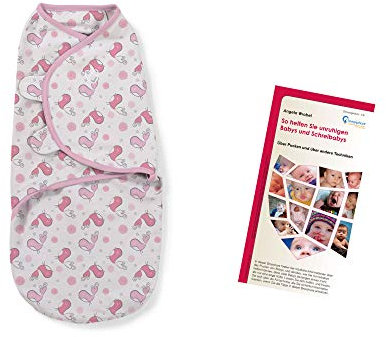 Lampiphant® + Summer Infant Original SwaddleMe® Pucksack, L, Blumen & Schmetterlinge