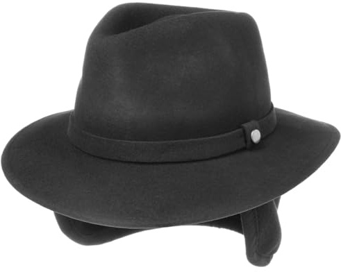LIERYS Traveller Hut Made in Italy Herren Herbst Winter schwarz 57 cm