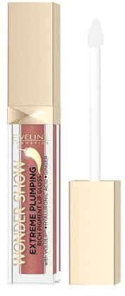 Eveline Cosmetics Wonder Show Wonder Show Volume-Enhancing Lip Gloss - No. 03 English Rose | Plumping, Hydrating, Vegan Formula with Volulip™, Chili & Ginger Extract | 6.8 ml