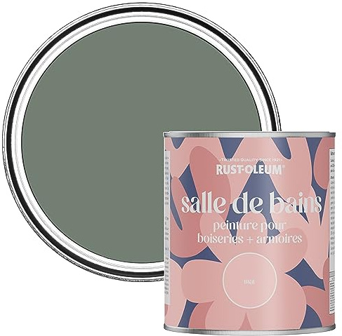 Rust-Oleum Green Moisture Resistant Bathroom Wood and Cabinet Paint in Matt Finish - SERENITY 750ML
