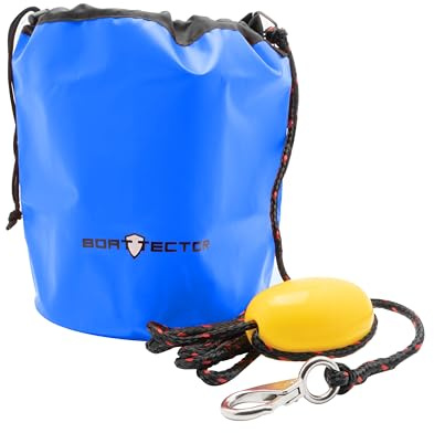 Extreme Max BoatTector 3006.6865 Kit d'ancrage et bouée Tout-en-Un PWC avec Corde de 1,8 m et Mousqueton – Bleu
