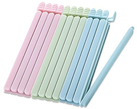 DYOUen 20cm 12 Stück Verschlussclips Beutel Verschlussklammern Groß Beutelverschlussclips für Küche Lebensmittel, Essen, Sandwich, Snacks, Kaffee Beutel (12)