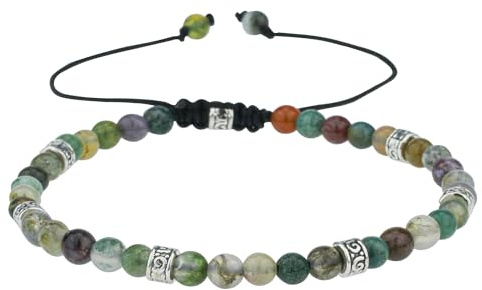JUZICHEN Natursten armband dam, boho armband armband kvinnor, ädelsten armband damer 16–24 cm, surfararmband damer, sommar färgglada armband damer, yoga presenter för kvinnor kvinnor