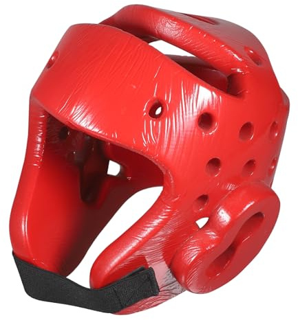 OSOLADY Kinder Taekwondo Helm aus Eva mit Elastischem, Rot