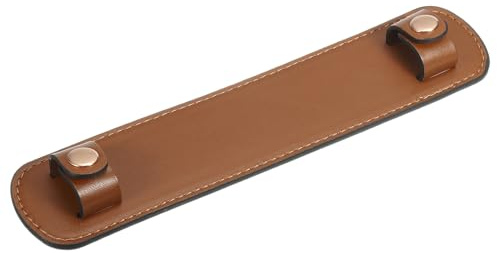 PATIKIL 9 x 2 Leather Shoulder Strap Pad, PU Leather Backpack Strap Pads Handbag Strap Protector Detachable Cushion Covers for Tote Bags Handbag Purse Crossbody, Brown