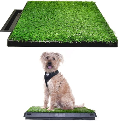 TOOSOAR Toilette pour Chien, Toilettes pour Chiens avec Gazon Synthétique, 58 * 45.5 CM