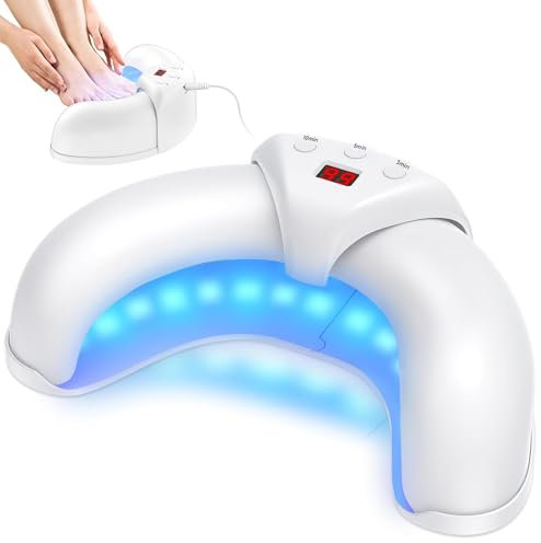BOYUNSHI Nail Fungus Laser Device for Multiple Fingernails & Toenails with 3 Working Time, 910nm Infrared Light + 470nm Blue Light Nail Fungus Treatment for Home Use, Safe & Effective