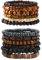 KSBBHDS 12 Stücke Holzperlenarmband, Boho -Schmuck, Herren -Perlenarmband, Retro -Einfacher Schmuck.