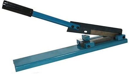 Outil de coupe de rail DIN – Double rainure avec règle de 50 cm, coupe de rail manuel pour couper l'aluminium à fente – Machine de découpe de goulottes de banc