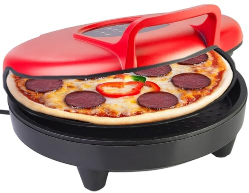 Rosenstein & Söhne forno per pizza: Macchina per pizza, 180 °C, calore dal basso con calore superiore attivabile (forno elettrico, padella, griglia barbecue)