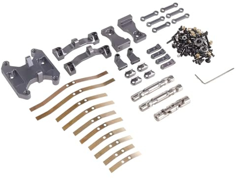 YONMFRDS Rc Toys Parts For WPL For B16 B36 1/16 RC Car Metal Balance Chassis Board Seesaw For Spring Plate Drive Shaft Parts Modified Accessories(Titanium)