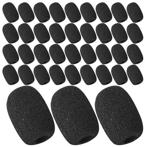 Toddmomy 200pezzi Coperture in Schiuma per Microfono Protezione Antivento Riutilizzabile Filtro Antipop per Microfoni Bavero e Lavalier Parabrezza in Spugna Morbido Protezione da Polvere