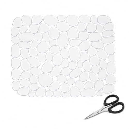 Sotbnna 2 tappetini universali per lavello, ritagliabili con forbici, trasparenti (40 x 30 cm, set da 2)