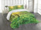 ABAKUHAUS Frühling Tagesdecke Set, Waldlaub Natur, Set mit Kissenbezügen Waschbar, für Doppelbetten 220 x 220 cm, Gelb Grün