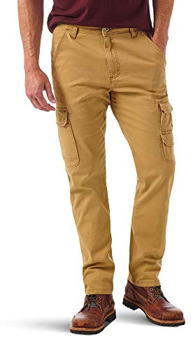 Wrangler Authentics Regular Tapered Cargo Pant Pantalons, Amande brossée, 34W / 30L Homme