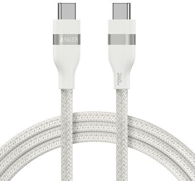Anker Nano USB C auf USB C Kabel, 240W 1,8m flexibel farbig geflochten, USB C Schnellladekabel Typ C für iPhone 16/16 Pro/16 Plus/16 Pro Max, MacBook Pro/Air, iPad Pro/Air, Galaxy S24 und mehr