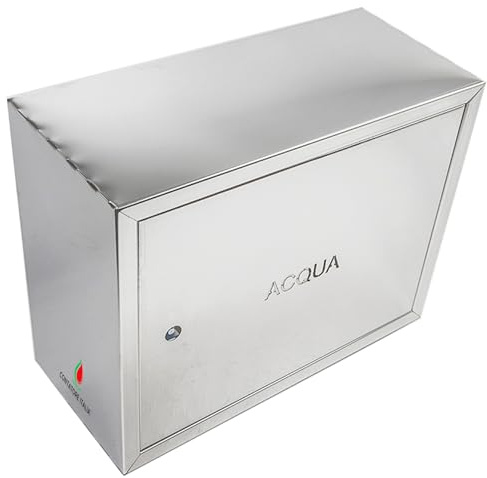 Contatore Italia Cassetta Contatore ACQUA Acciaio Zincato Aperta Posteriormente Completa di Chiave e Quadrello Zincata ZINCO (500x500x200)