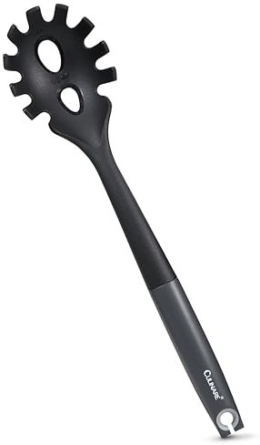 Culinare Spaghetti Spoon with Portion Measure, Heat Resistant Pasta Server Safe for Non Stick Cookware, Dishwasher Safe