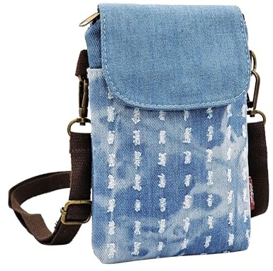 HXSYKJDM Handytasche Zum Umhängen, Handy Umhängetasche Damen, Leichte Crossbody Schultertasche Handytasche, Verstellbar Kleine Umhängetasche mit Schultergurt für Alltag Schule Einkauf (Blau)