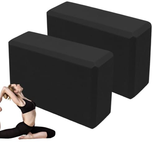 Lot De 2 Blocs De Yoga - Blocs De Mousse Antidérapants Et Légers 23x15x7.5cm, Bloc De Yoga Pour Adultes, Bloc Pour Pilates, Pour Le Yogas, Le Fitness Et La Méditation, Pour Femmes Et Hommes