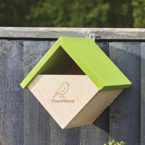 Large Diamond Bird Box 23cm – FSC Wooden Bird House for Garden | Robin & Blue Tit Nesting Box, Easy Clean Wild Bird Nest Box, Small Bird Shelter, Autumn Garden Wildlife Accessories