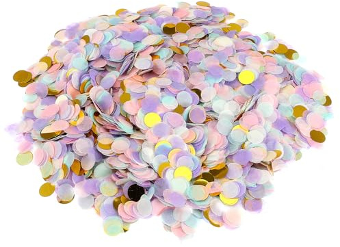 100 g ljusa färger konfetti färgglad, födelsedag konfetti färgglada papper konfetti spridda dekoration födelsedag pastell flerfärgad rund spridningsdekoration för bröllop fest dekoration