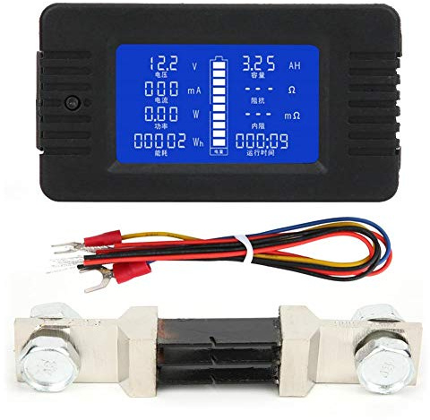 Fafeicy PZEM-015 Digital Batteritest 300A, 0-200V LCD Voltmeter med 1% Mätnoggrannhet - Batterikapacitetsmätare