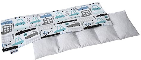 Medi Partners Coussin chauffant noyaux de cerise 60x20cm 800g 100% coton 5 Chambres par le froid Taie d'oreiller amovible (Voitures)