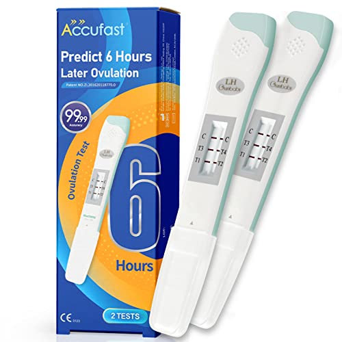 Accufast Test di Ovulazione, Prevedere con Precisione 6 ore Dopo, Test di Fertilità LH, Test Ovulazione Aumenta le tue Probabilità di Rimanere Incinta 99,99% Accurato & Sensibile (2 Tests)