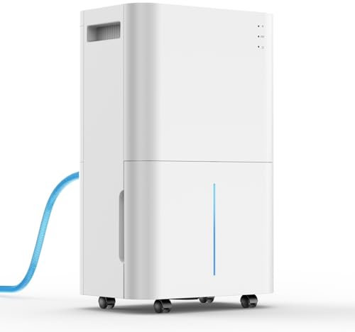 HUMILABS 20L Dehumidifiers for Home, Drying Clothes, 24H Timer, Low Energy, 4L Water Tank, Sleep Mode, Air Purification, Drain Hose, Auto Defrosting, Child Lock, Continuous Drainage